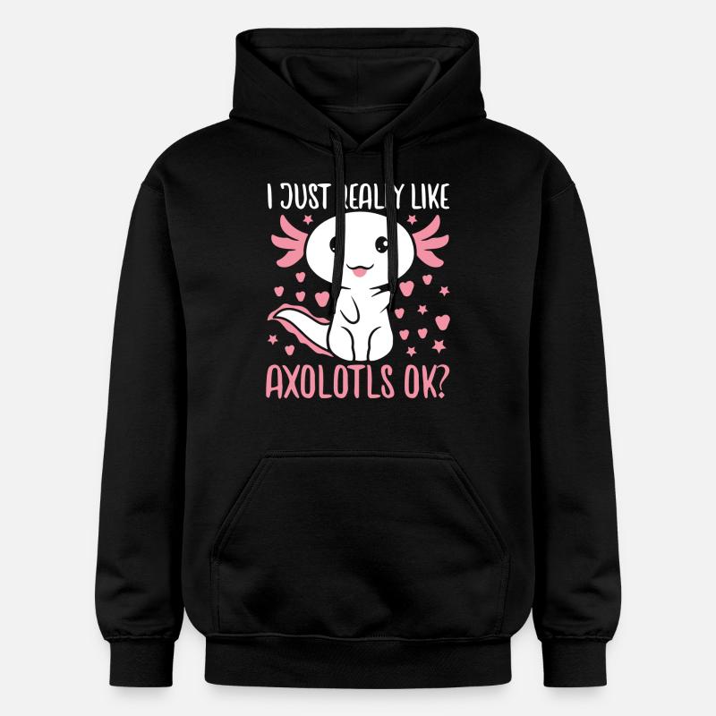 Axolotl - Sweat à capuche Softstyle® Gildan Unisexe - noir