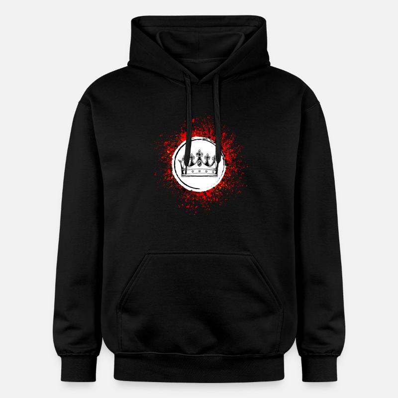 Silhouette de la couronne - Sweat à capuche Softstyle® Gildan Unisexe - noir