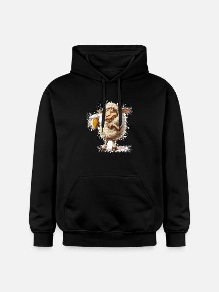 Schaf Bier Lustig - Gildan Unisex Softstyle® Midweight Hoodie - Schwarz