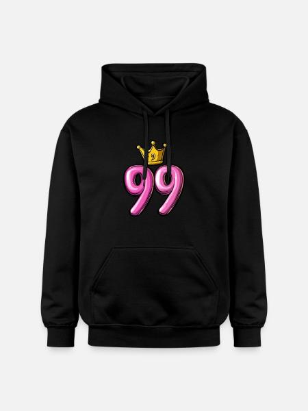 99 Number Crown - Gildan Unisex Softstyle® Midweight Hoodie - black