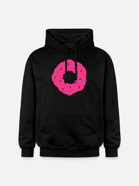 Pink donut - Gildan Unisex Softstyle® Midweight Hoodie - black