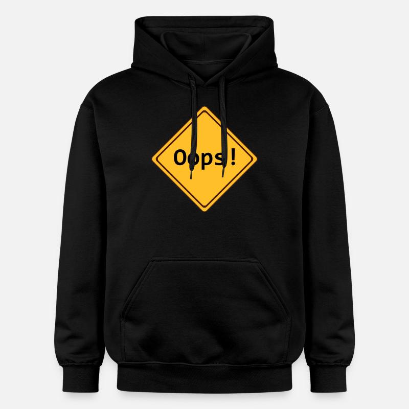 error, oops!, anpassbar - Gildan Unisex Softstyle® Midweight Hoodie - Schwarz