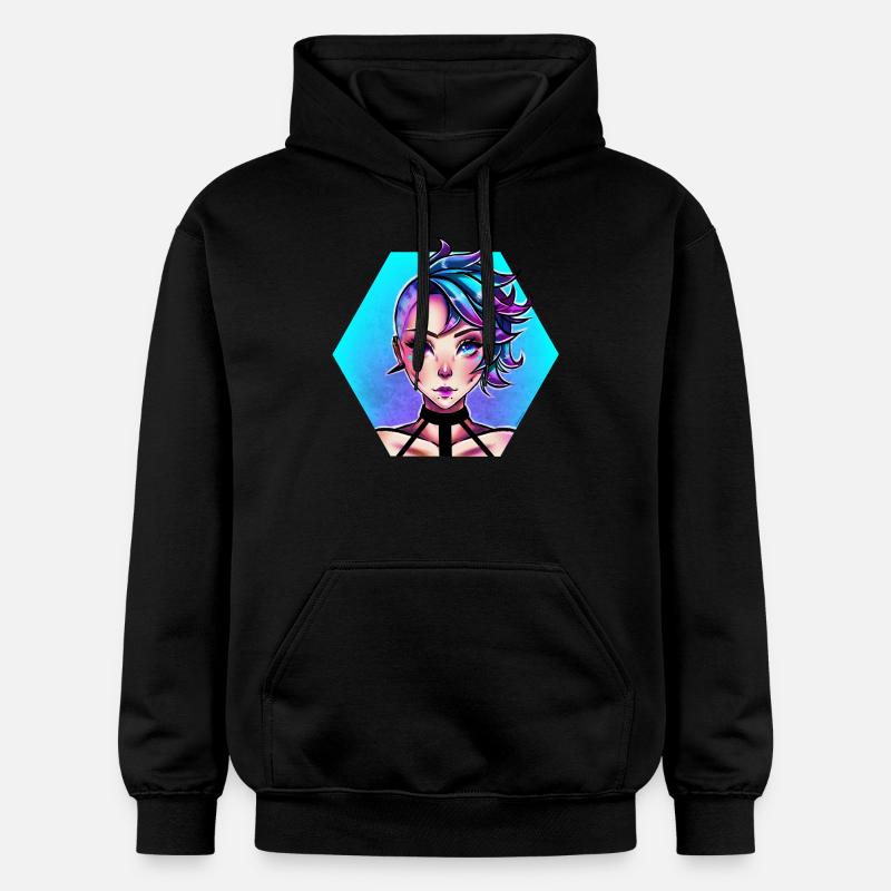 Blue Punk - Sweat à capuche Softstyle® Gildan Unisexe - noir