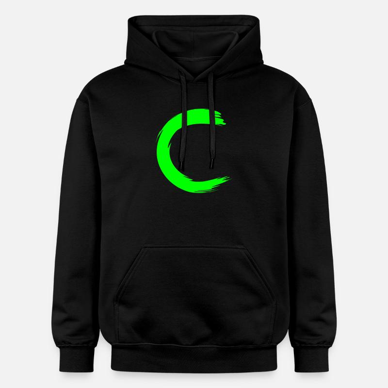 Lettre C Nom initial - Sweat à capuche Softstyle® Gildan Unisexe - noir