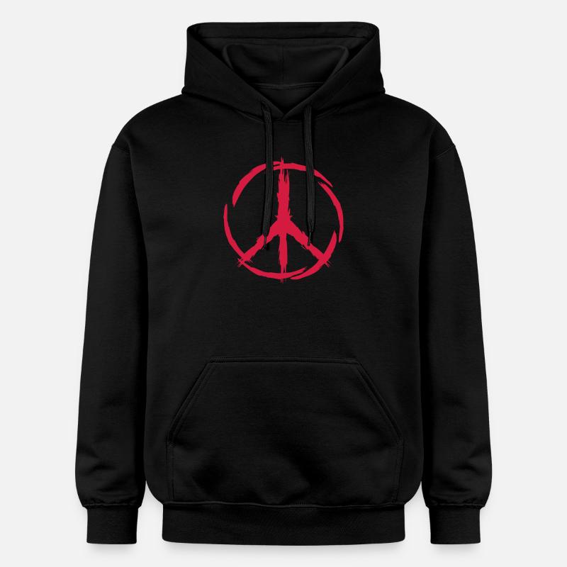Peace Symbol Liberté - Sweat à capuche Softstyle® Gildan Unisexe - noir