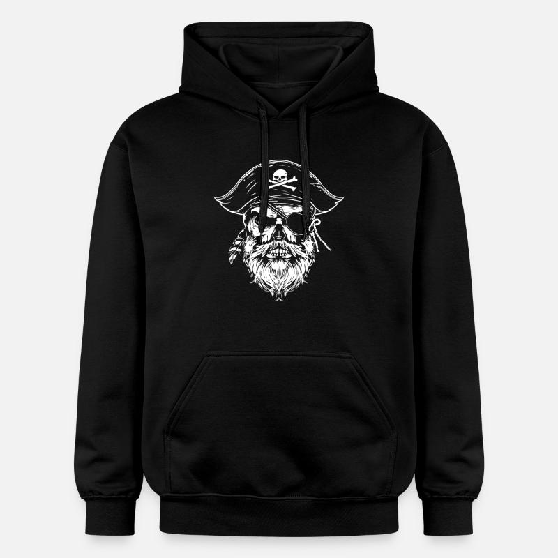 Crâne de pirate - Sweat à capuche Softstyle® Gildan Unisexe - noir