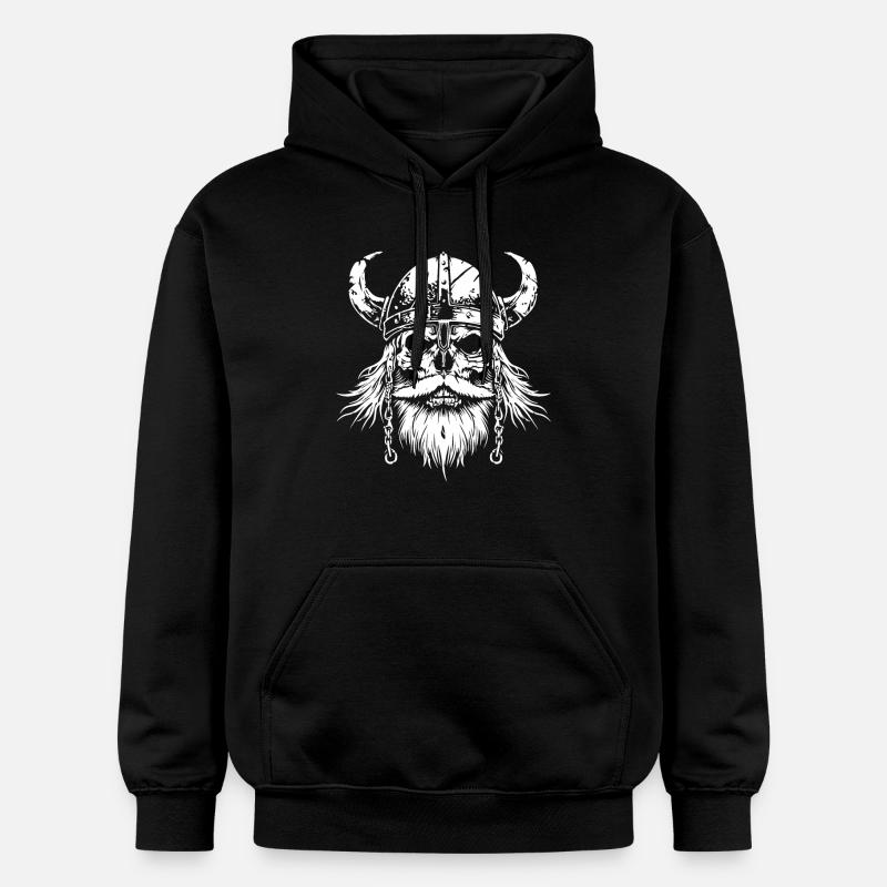 Wikinger Totenkopf Valhalla - Gildan Unisex Softstyle® Midweight Hoodie - Schwarz