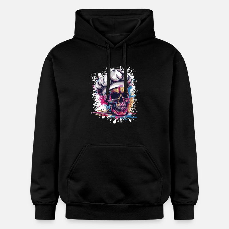 Chef Chef Crâne - Sweat à capuche Softstyle® Gildan Unisexe - noir