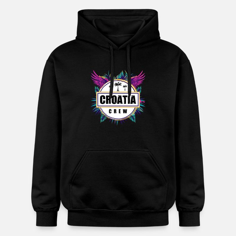 Croatie Équipage Tropical - Sweat à capuche Softstyle® Gildan Unisexe - noir