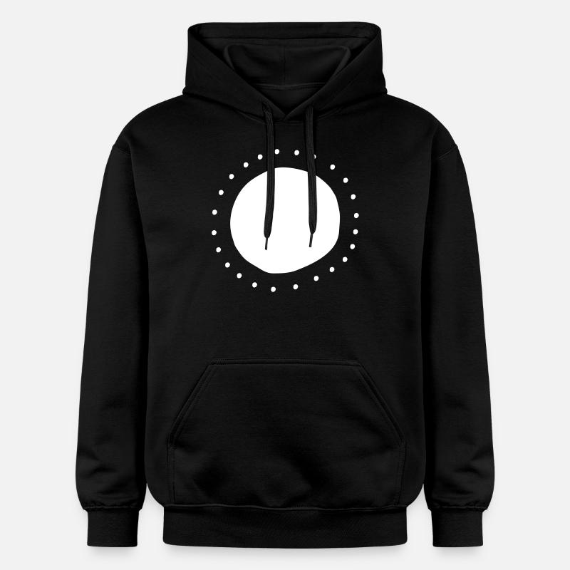 points Cercle forme - Sweat à capuche Softstyle® Gildan Unisexe - noir