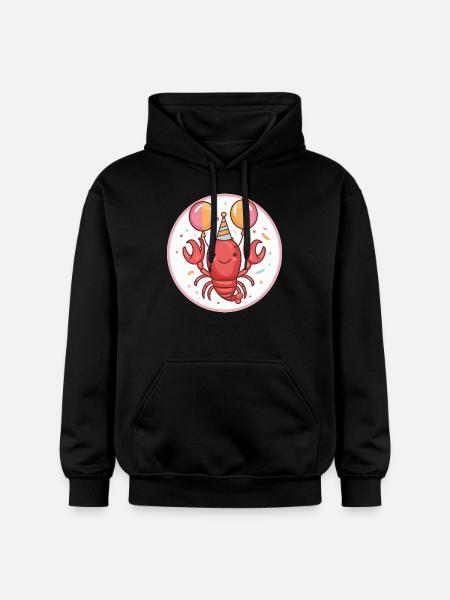 Homard Crabe Anniversaire Bébé - Sweat à capuche Softstyle® Gildan Unisexe - noir