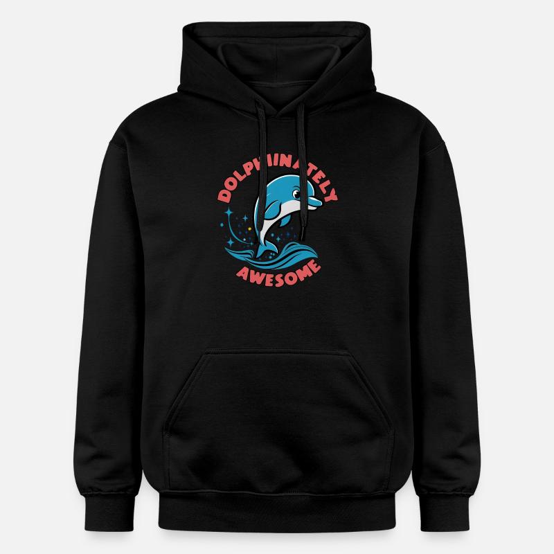 Dauphin mignon - Sweat à capuche Softstyle® Gildan Unisexe - noir