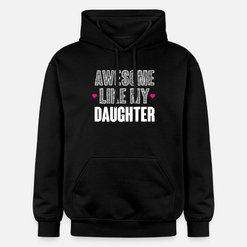 Génial comme ma fille - Sweat à capuche Softstyle® Gildan Unisexe - noir