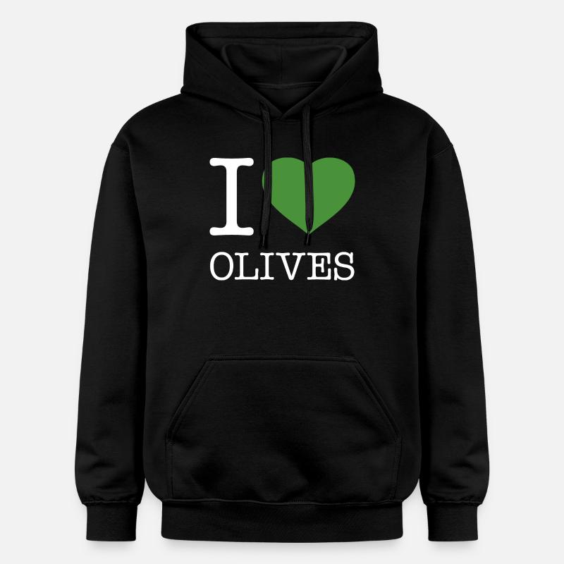 J’AIME LES OLIVES Oliven - Sweat à capuche Softstyle® Gildan Unisexe - noir