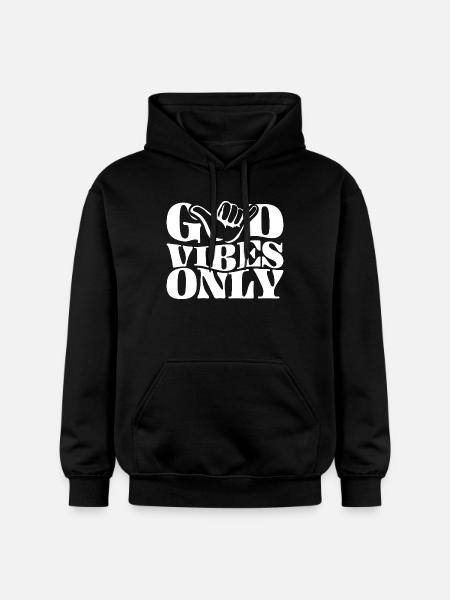 Positive Energy (White) - Gildan Unisex Softstyle® Midweight Hoodie - black