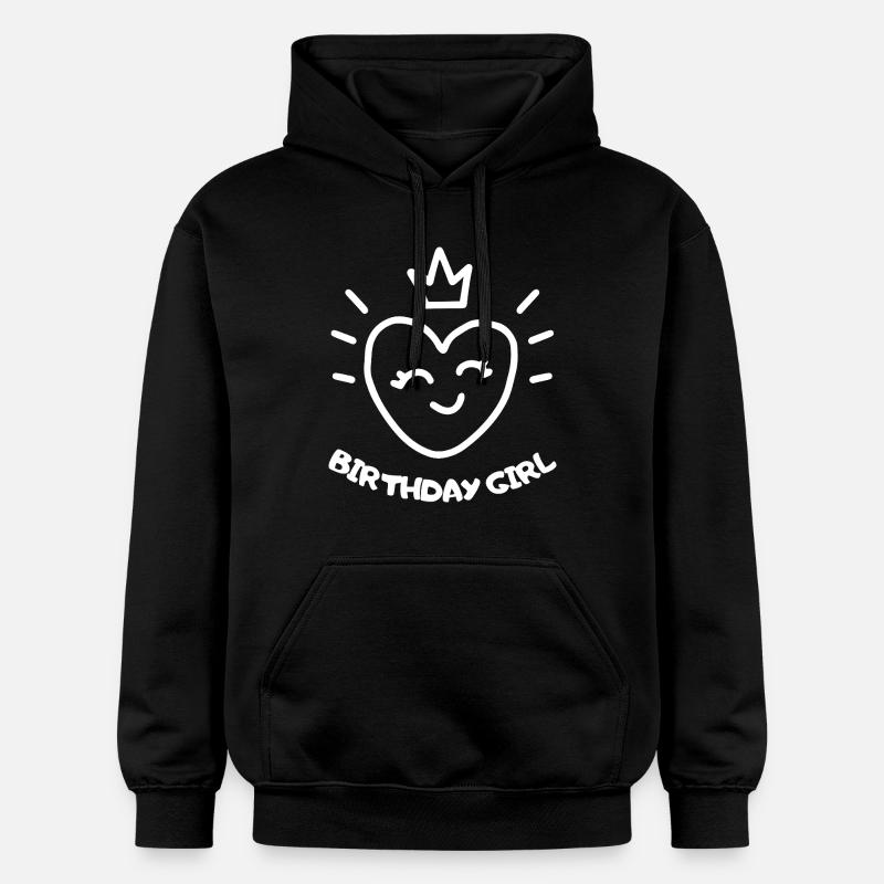 AnniversaireFilleCoeur - Sweat à capuche Softstyle® Gildan Unisexe - noir