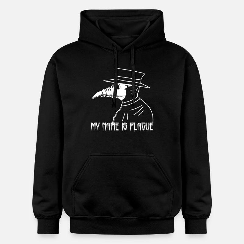 Médecin de la peste (blanc) - Sweat à capuche Softstyle® Gildan Unisexe - noir
