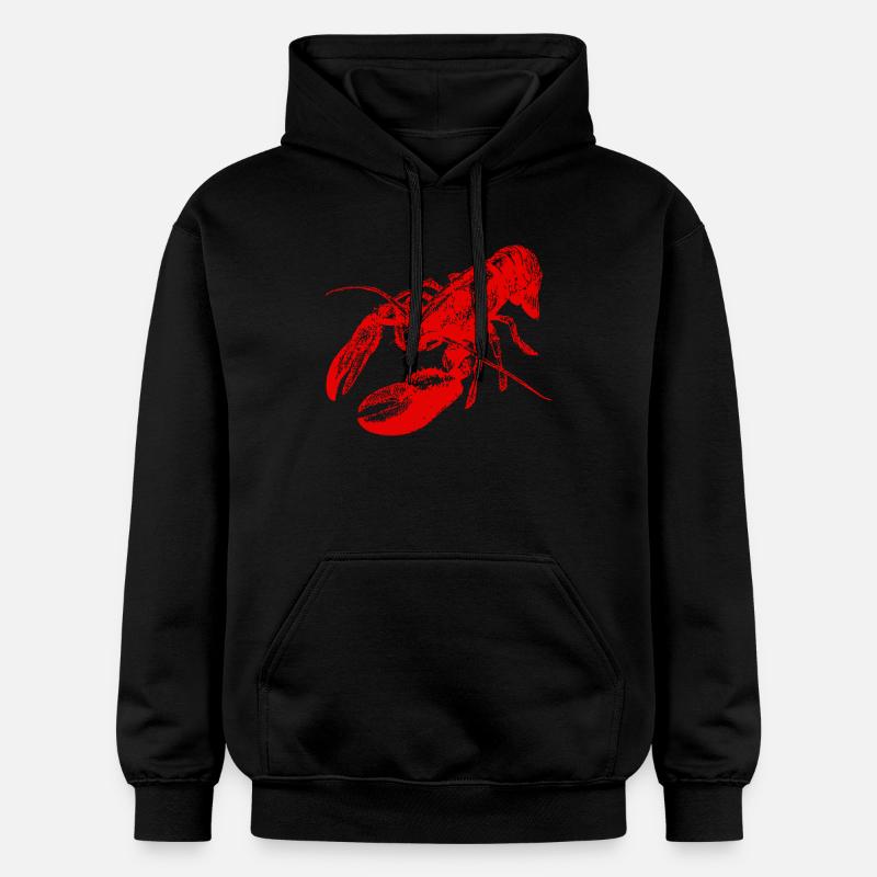 Conception graphique audacieuse de homard rouge - Sweat à capuche Softstyle® Gildan Unisexe - noir