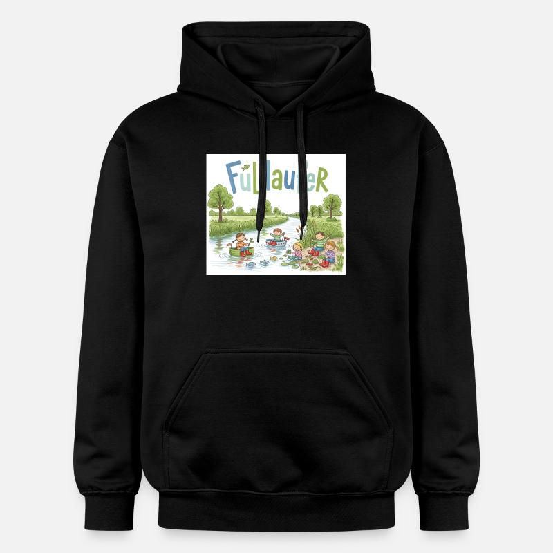 Fuldaufer: Fluss-Abenteuer ! - Gildan Unisex Softstyle® Midweight Hoodie - Schwarz