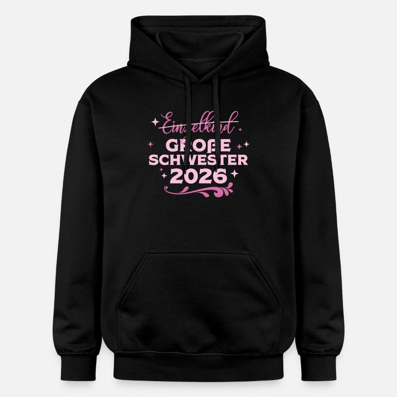 Grande Sœur Bébé Grosse 2026 - Sweat à capuche Softstyle® Gildan Unisexe - noir