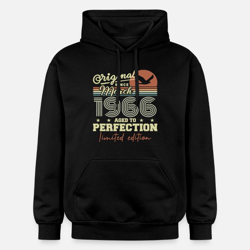 Anniversaire Mars 1966 - Sweat à capuche Softstyle® Gildan Unisexe - noir