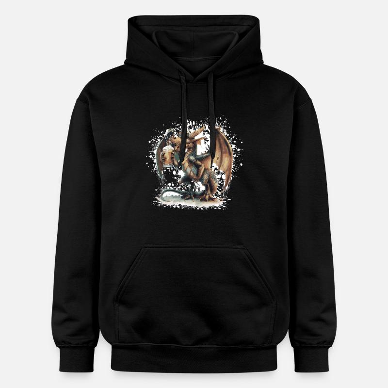 Dragon Bière Drôle - Sweat à capuche Softstyle® Gildan Unisexe - noir