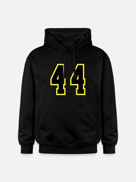 44 Zahl Trikot - Gildan Unisex Softstyle® Midweight Hoodie - Schwarz