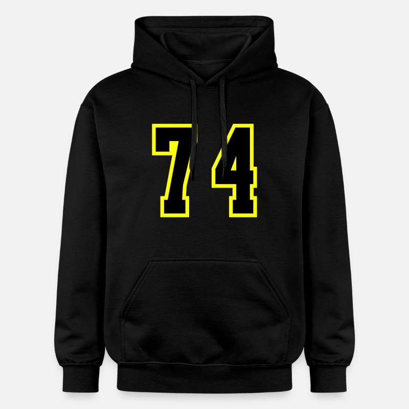 Maillot à 74 numéros - Sweat à capuche Softstyle® Gildan Unisexe - noir