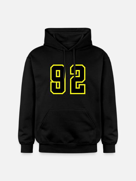 92 Number Jersey - Gildan Unisex Softstyle® Midweight Hoodie - black
