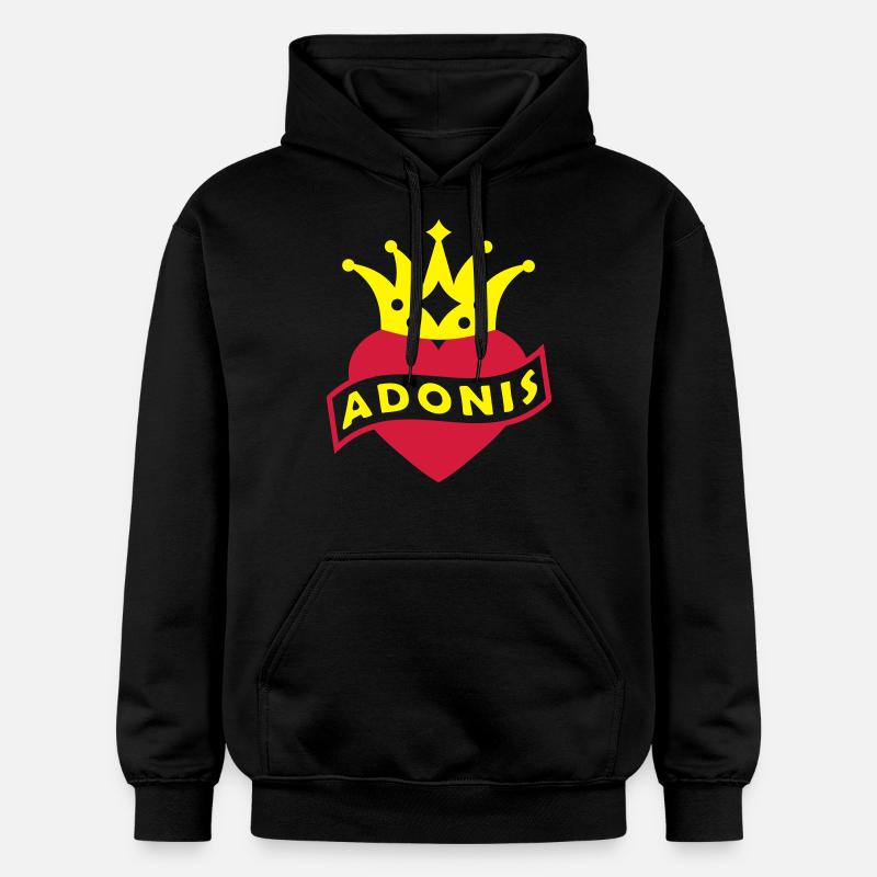 Mit Herz & Krone - ADONIS - Gildan Unisex Softstyle® Midweight Hoodie - Schwarz