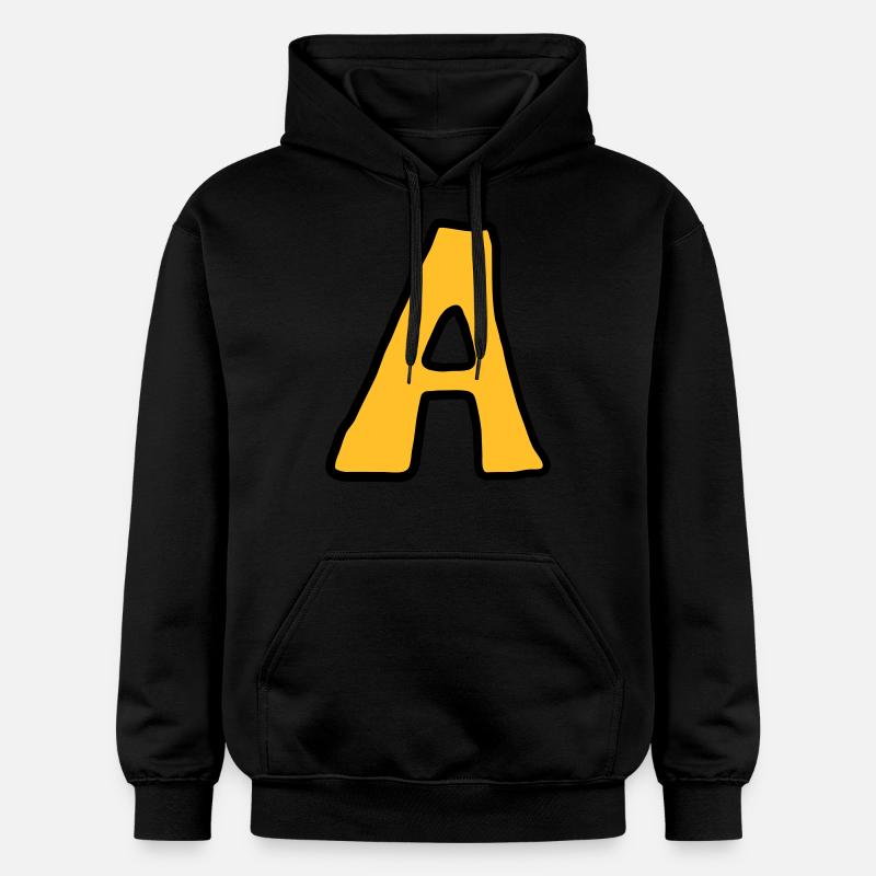 Buchstabe A Comic Cartoon - Gildan Unisex Softstyle® Midweight Hoodie - Schwarz
