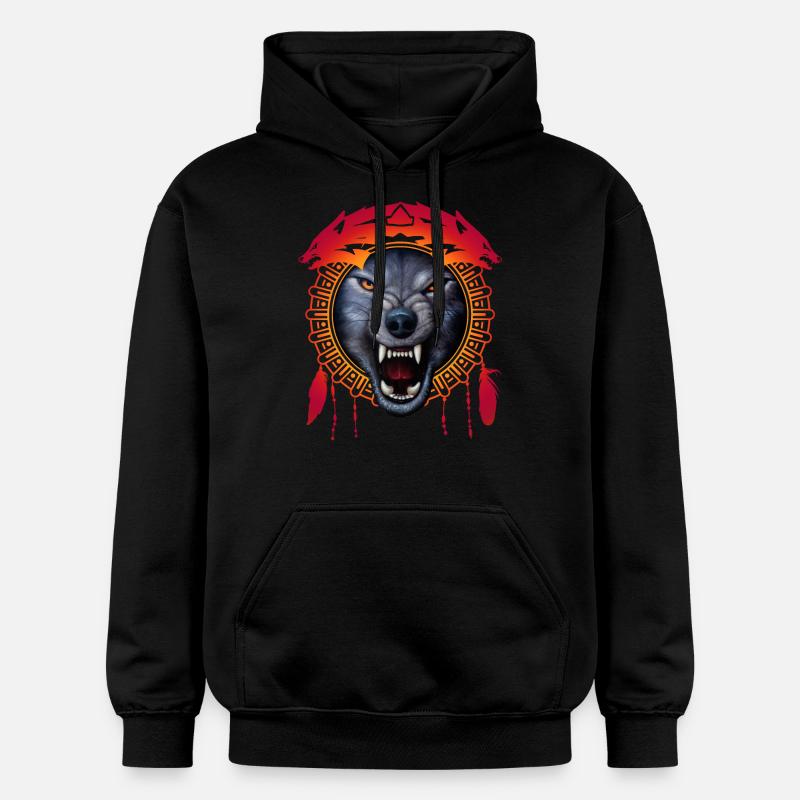 Loup - Sweat à capuche Softstyle® Gildan Unisexe - noir