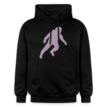 Schwebender Astronaut Silhouette Schwerelosigkeit - Gildan Unisex Softstyle® Midweight Hoodie - Schwarz - Vorne - Marisol (170cm) & Nik (191cm)