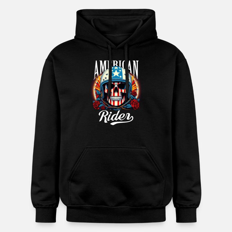 Crâne de cavalier - Sweat à capuche Softstyle® Gildan Unisexe - noir