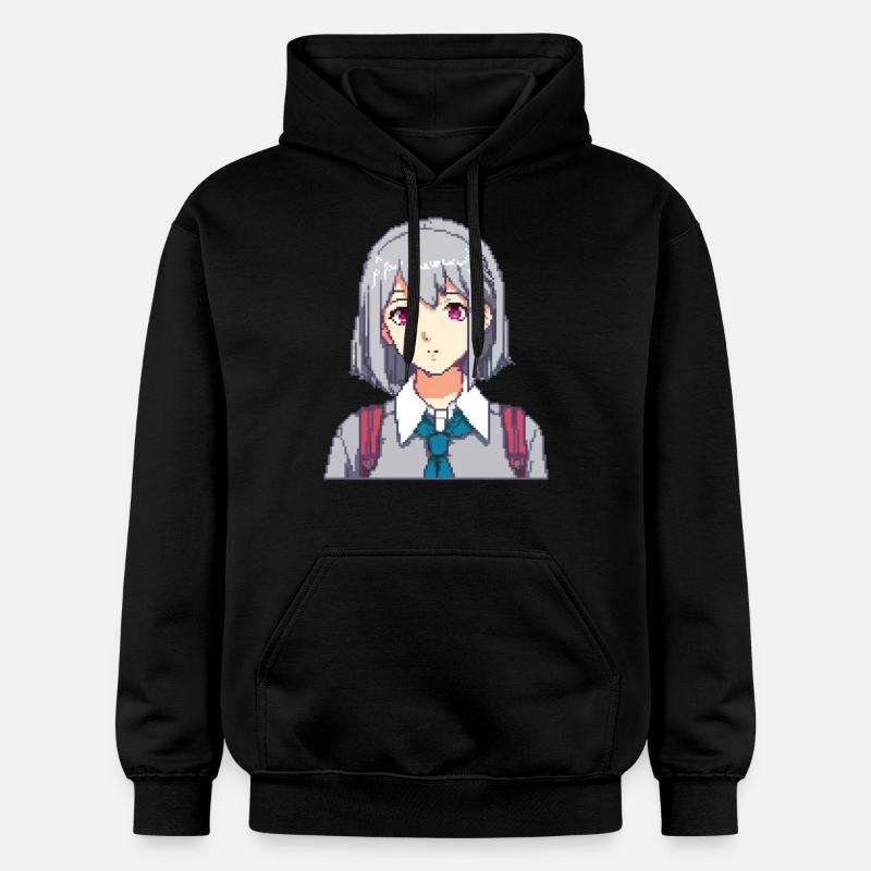 Charme d’écolière Pixel - Sweat à capuche Softstyle® Gildan Unisexe - noir