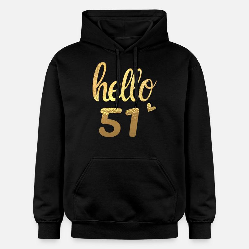 Hello 51 doré - Sweat à capuche Softstyle® Gildan Unisexe - noir