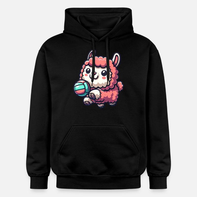 Mignon alpaga avec motif boule - Sweat à capuche Softstyle® Gildan Unisexe - noir