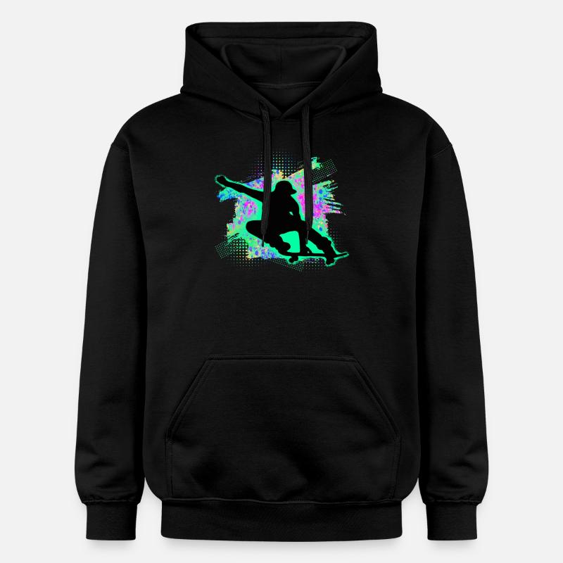 Skate skater skateboard sk8 - Sweat à capuche Softstyle® Gildan Unisexe - noir