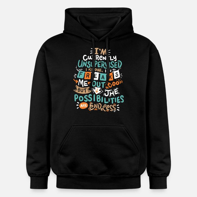 Currently unsupervised possibilities are endless - Gildan Unisex Softstyle® Midweight Hoodie - Schwarz