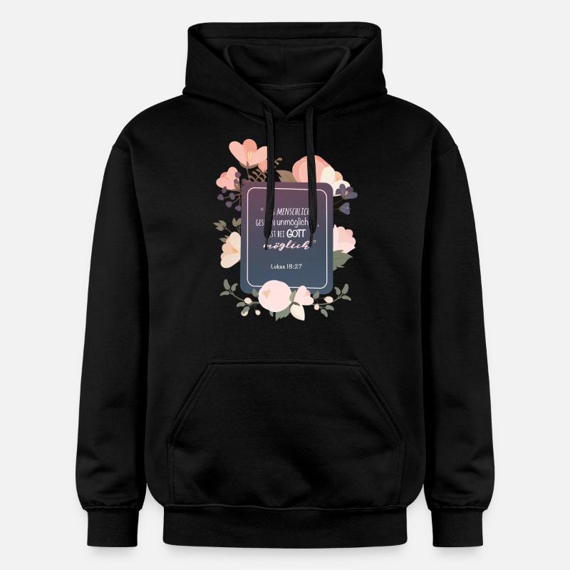 Possible avec Dieu - Sweat à capuche Softstyle® Gildan Unisexe - noir