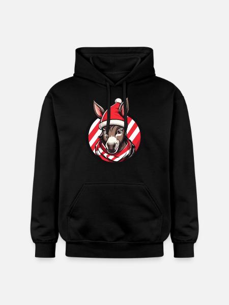 Âne Noël - Sweat à capuche Softstyle® Gildan Unisexe - noir