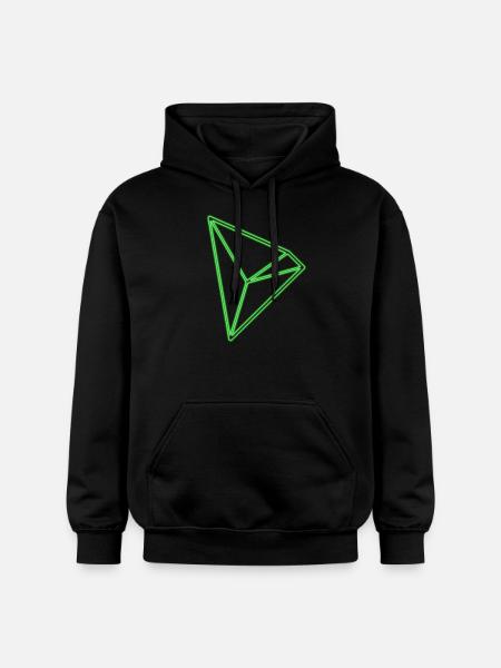 Tron TRX Tronix Coin kryptovaluta Blockchhain - Gildan luvtröja unisex Softstyle® Midweight - svart