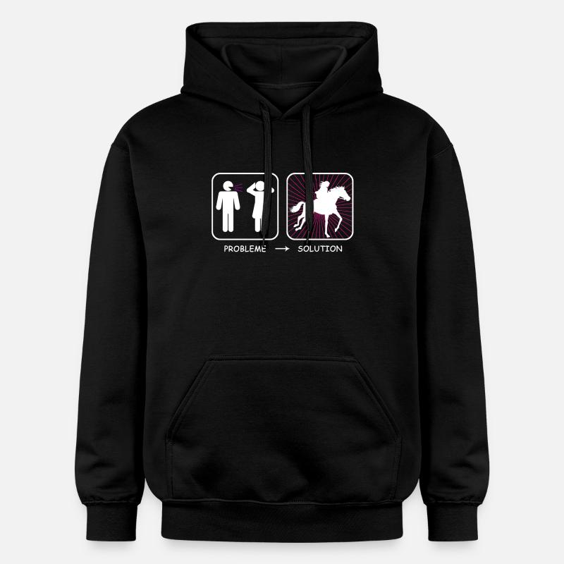 Problème? Solution - Sweat à capuche Softstyle® Gildan Unisexe - noir