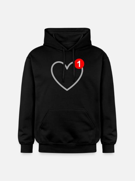 Amour - Message - SMS - Love - Sweat à capuche Softstyle® Gildan Unisexe - noir