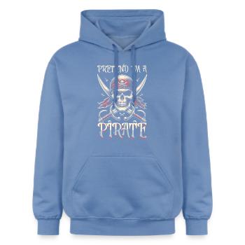 Halloween Pirate Dire Tenue Costume Drôle - Sweat à capuche Softstyle® Gildan Unisexe - carolina blue - Devant - Liana (172cm) & Jaron (178cm)