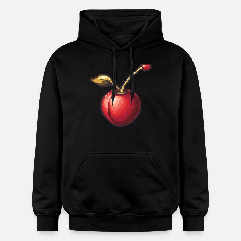 Icône Cherry Pixel - Sweat à capuche Softstyle® Gildan Unisexe - noir