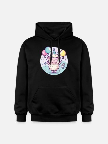 Sheep Birthday Baby - Gildan Unisex Softstyle® Midweight Hoodie - black