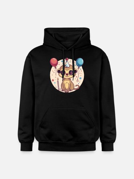 Suricate Anniversaire Bébé - Sweat à capuche Softstyle® Gildan Unisexe - noir