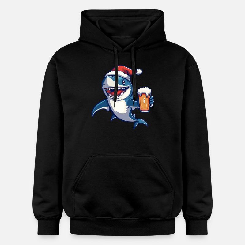 Shark Bière Noël Noël - Sweat à capuche Softstyle® Gildan Unisexe - noir