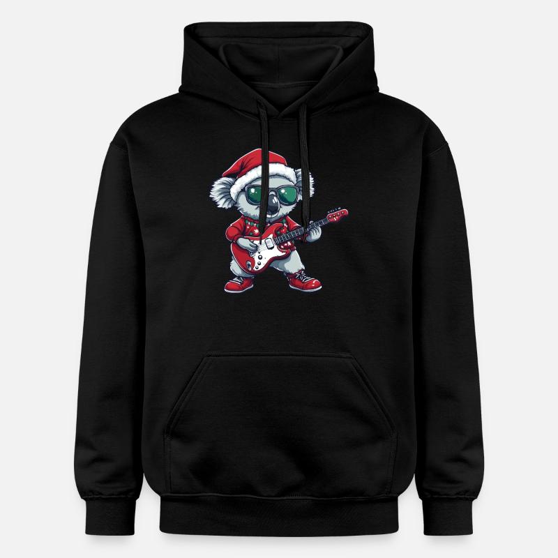 Guitare Rocker de Noël Koala - Sweat à capuche Softstyle® Gildan Unisexe - noir